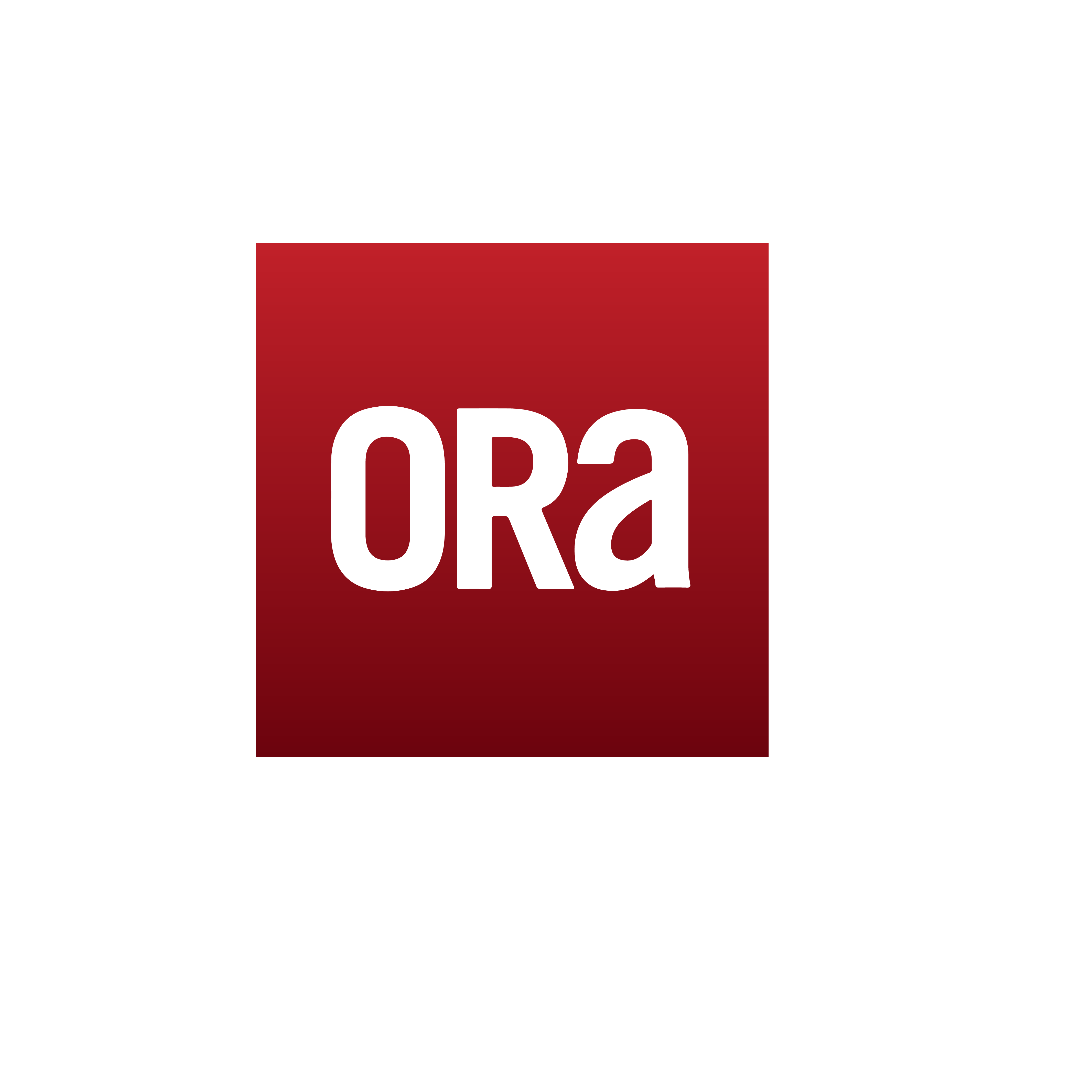 ORA logo gradient with square