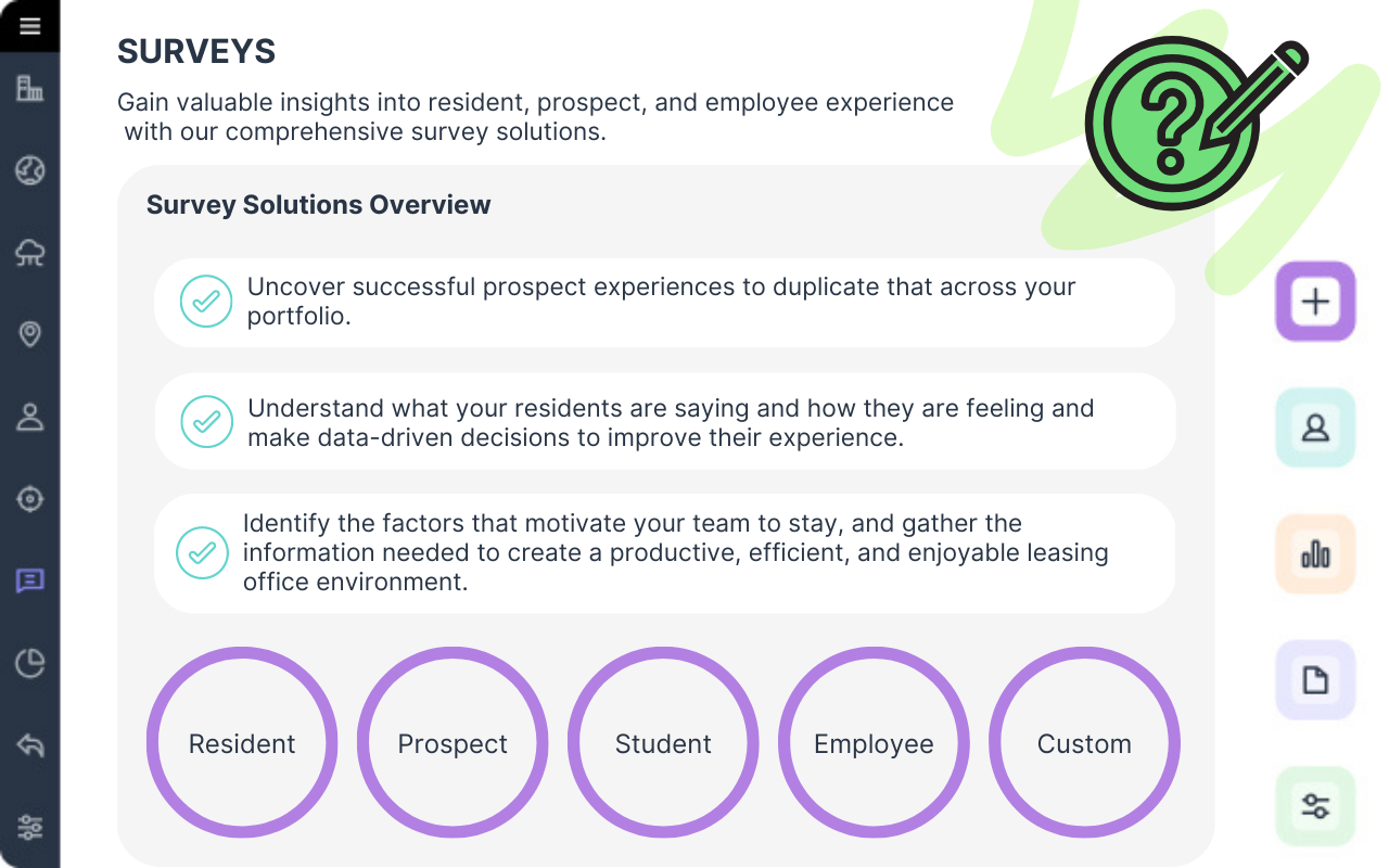 Survey Graphich for solutions overview.